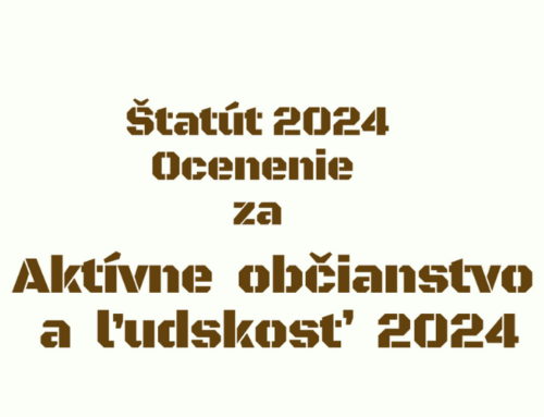 Štatút- oceňovanie aktívneho občianstva a ľudskosti 2024